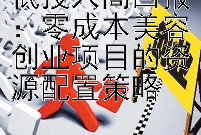 低投入高回报：零成本美容创业项目的资源配置策略